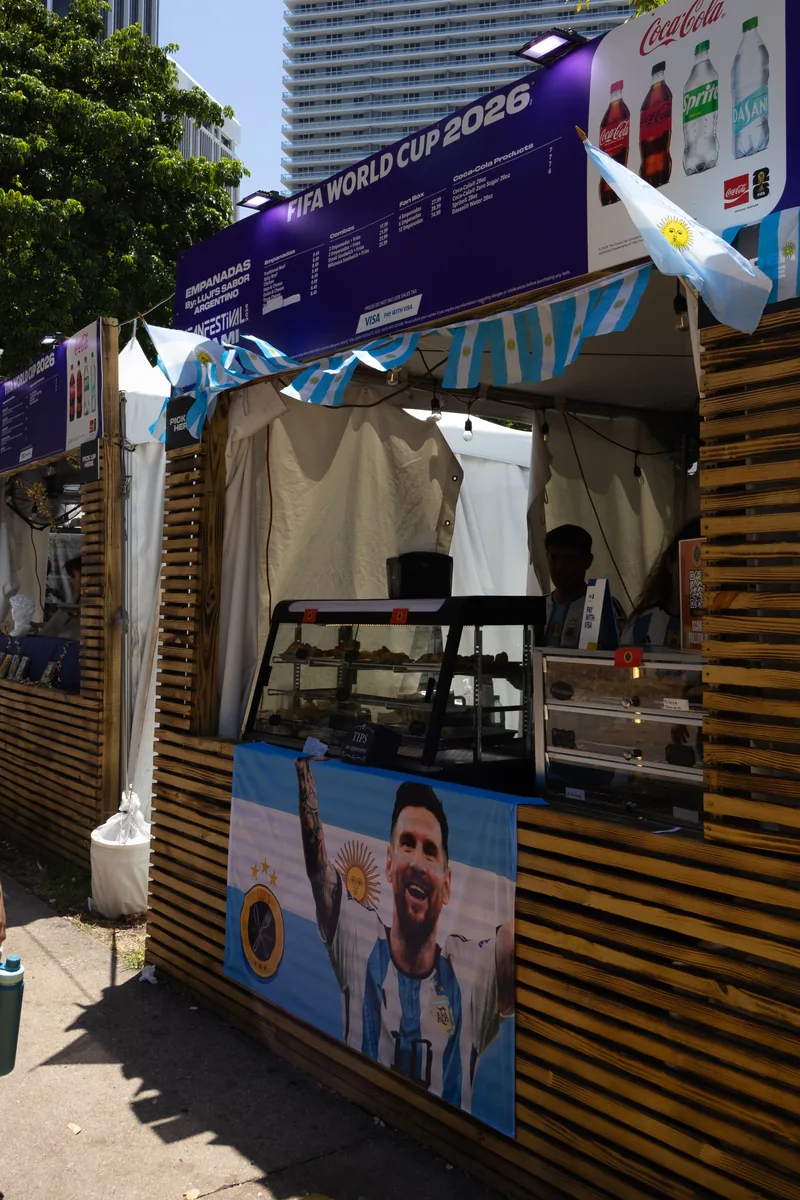 Luji's official empanada stand at the FIFA World Cup 26 Fan Festival Miami